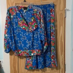 Diane Freis Vintage Shirt/Skirt Set